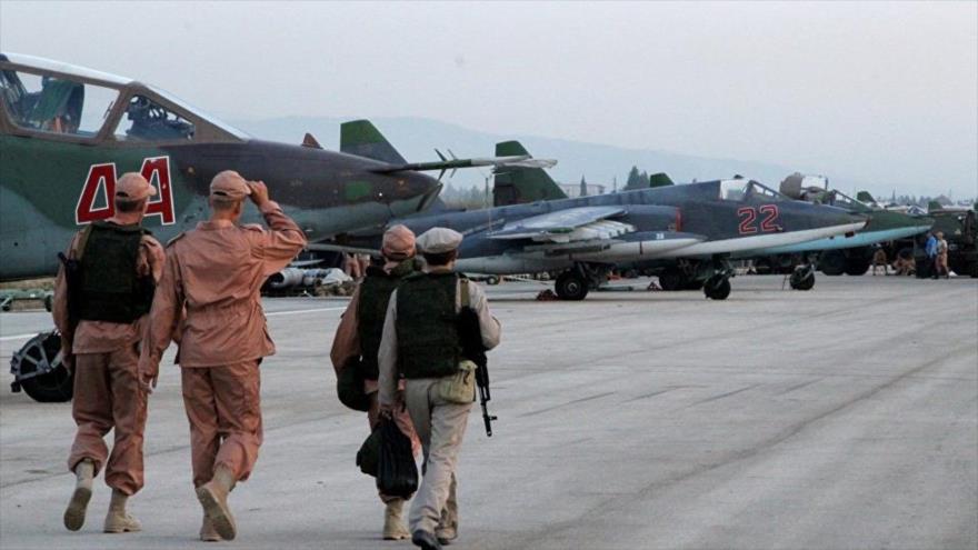 Aviones del Ejército ruso en Siria.