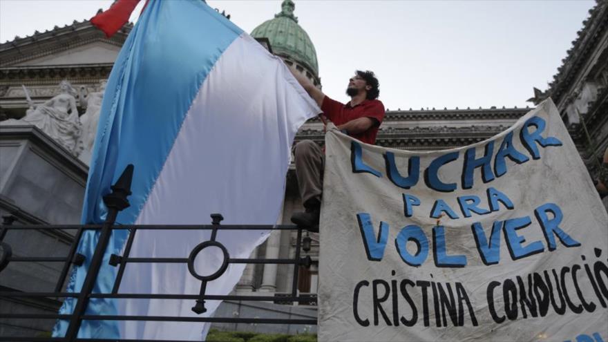 Una manifestación contra las medidas tomadas por el presidente argentino, Mauricio Macri.