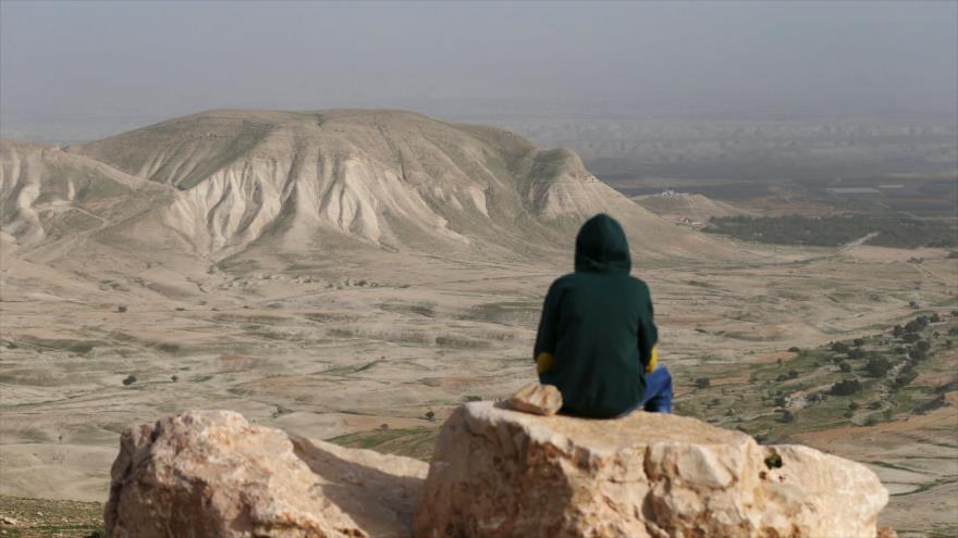 Joven palestino en el valle del Jordán, cerca de la ciudad cisjordana de Ariha (Jericó). 21 de enero de 2016