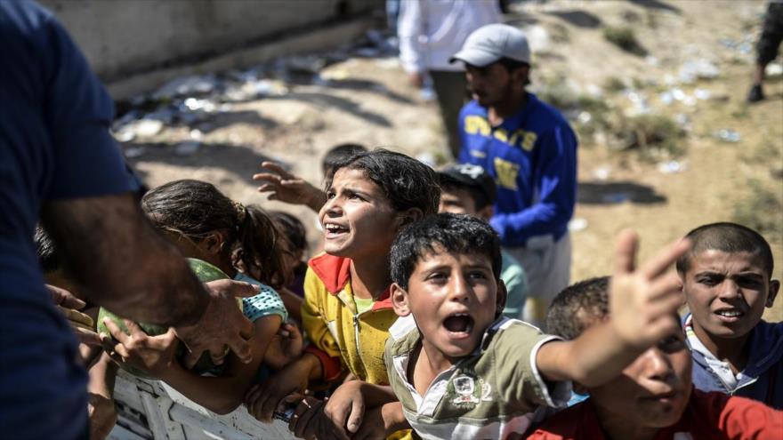 Los refugiados sirios en busca de protección en Turquía.