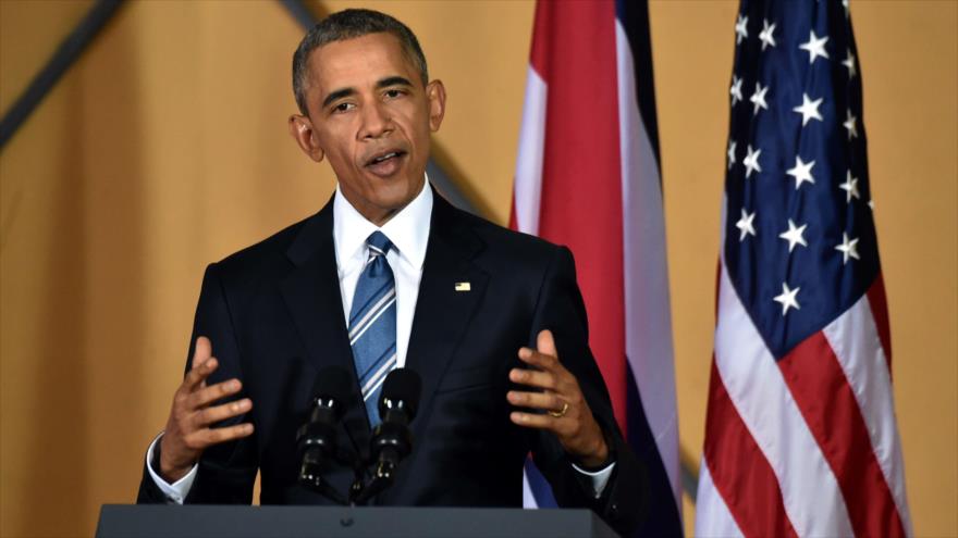 El presidente estadounidense, Barack Obama habla durante una mesa redonda espíritu empresarial en La Habana, 21 de marzo 2016.
