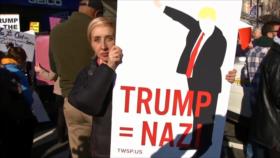 ‘Trump = Nazi’, así se leen las pancartas anti-Trump en Washington