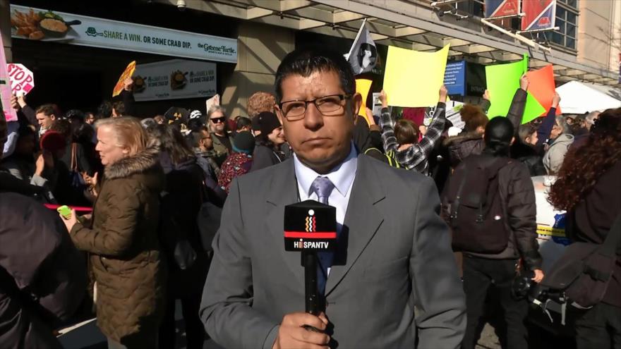 Cientos de manifestantes en EEUU protestan contra Trump