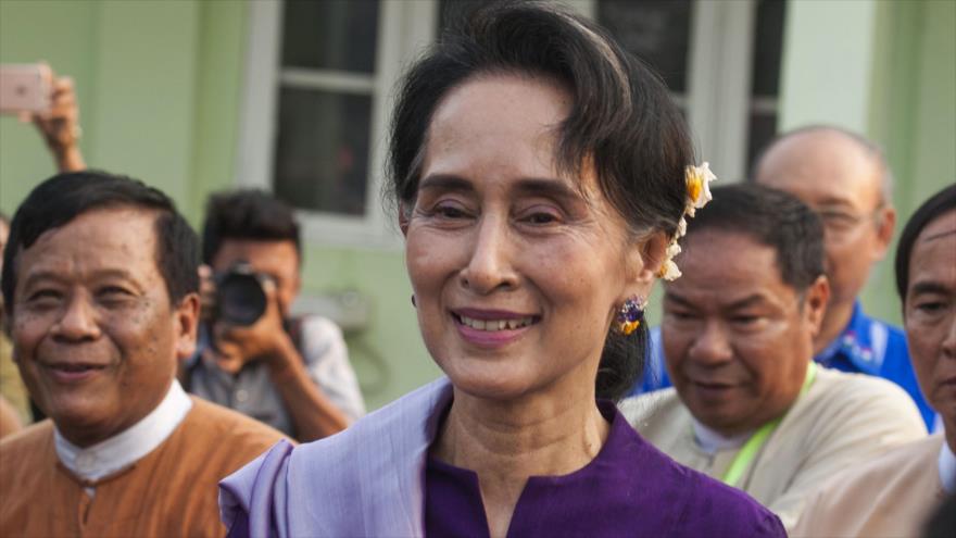 Líder opositora de Myanmar (Birmania), Aung San Suu Kyi.