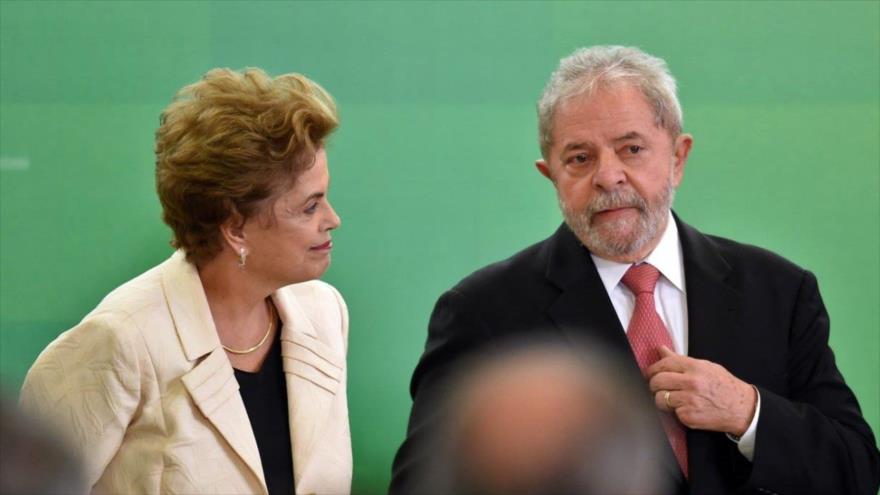 La presidenta de Brasil, Dilma Rousseff, y el expresidente Luiz Inácio Lula da Silva (2003-2011).