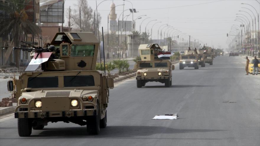 Un convoy militar del Ejército de Irak.