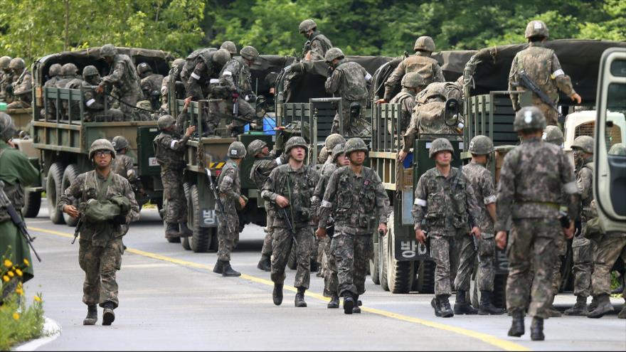 Tropas del Ejército de Corea del Sur.