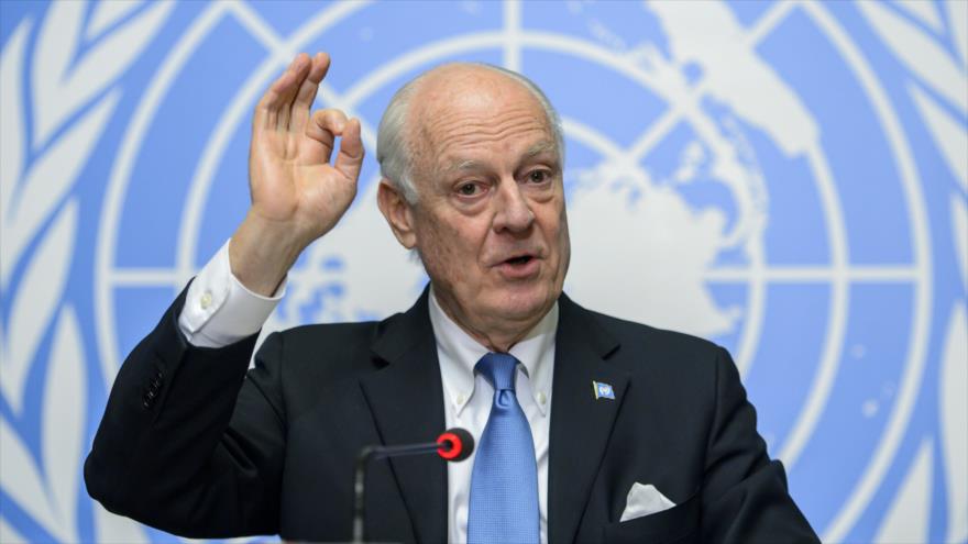 El enviado especial de la ONU, Staffan de Mistura, 24 de marzo de 2016.