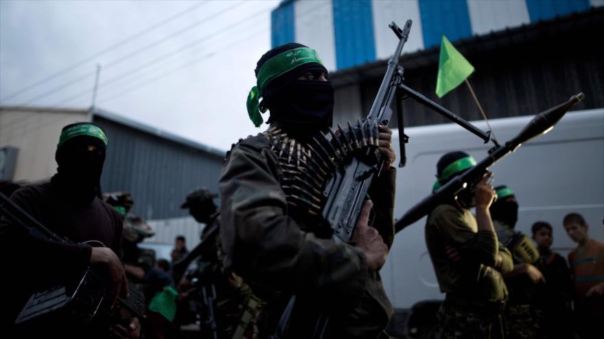 Combatientes de HAMAS en la Franja de Gaza.