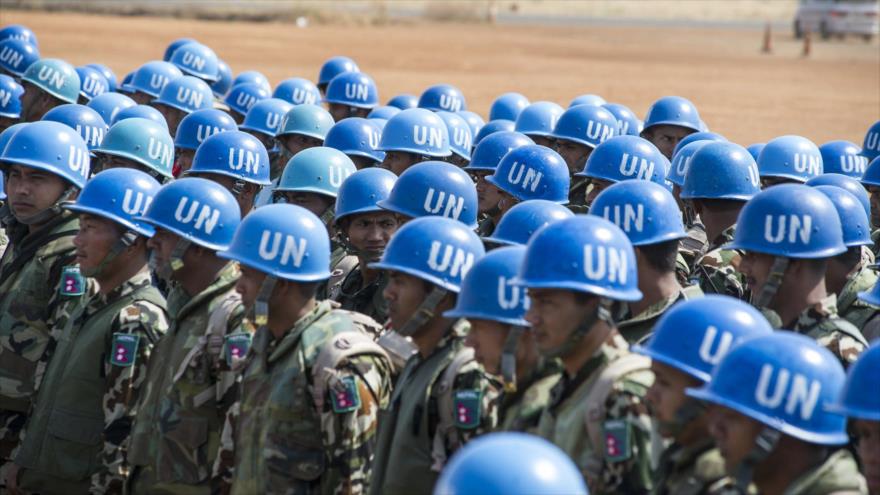 Cascos azules de la Organización de las Naciones Unidas (ONU).