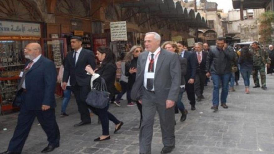 Una delegación de parlamentarios franceses visita Siria, 25 de marzo de 2016.