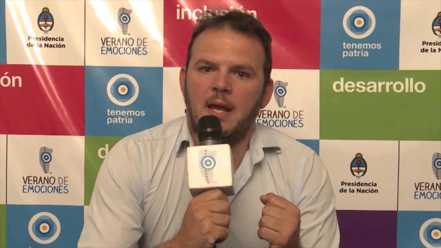 El activista de la organización H.I.J.O.S de Argentina, Carlos Pisoni.