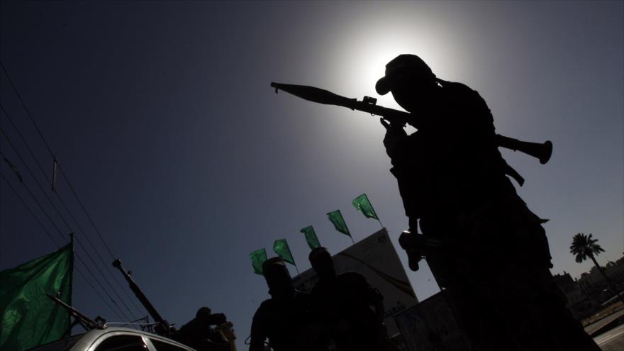 Combatientes del Movimiento de Resistencia Islámica Palestina (HAMAS).