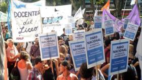 Ponen en marcha en Argentina primer paro docente contra Gobierno de Macri