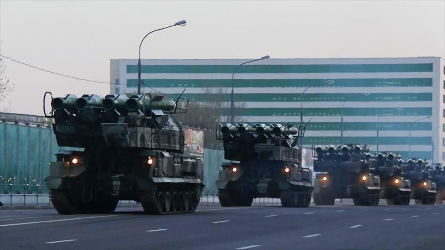 Sistemas antiaéreos SA-17 Grizzly, de producción rusa.