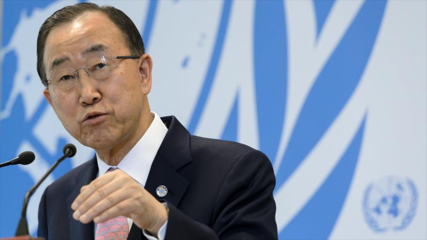 El secretario general de la Organización de las Naciones Unidas (ONU), Ban Ki-moon, 8 de abril de 2016.
