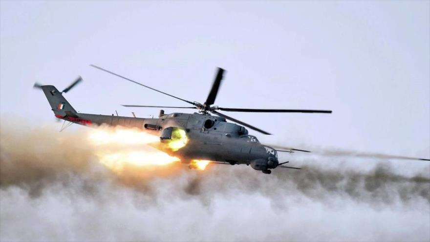 El helicóptero artillado Mil Mi-24, de fabricación rusa. 