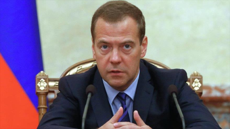 El primer ministro de Rusia, Dmitri Medvedev.