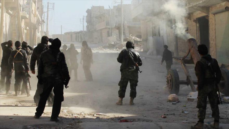 Integrantes del grupo terrorista Frente Al-Nusra, rama de Al-Qaeda en Siria.
