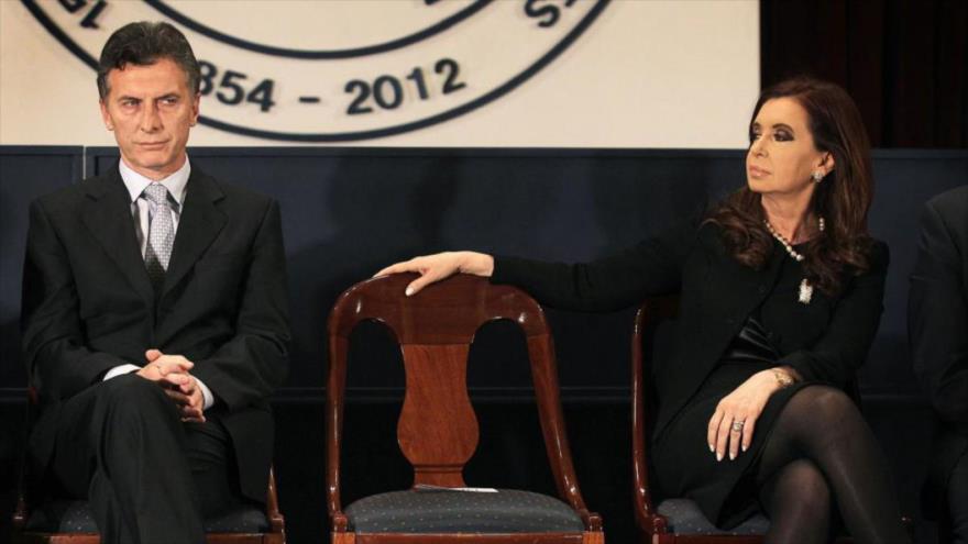 El presidente argentino, Mauricio Macri, y la expresidenta Cristina Fernández de Kirchner.