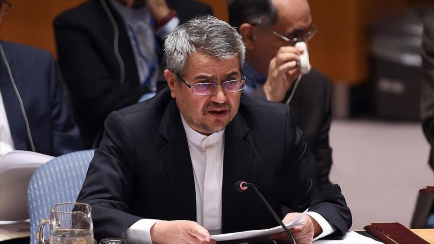 El representante permanente de Irán ante la ONU, Qolamali Joshru.