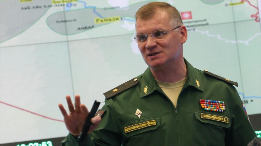 El portavoz del Ministerio de Defensa de Rusia, Igor Konashenkov.