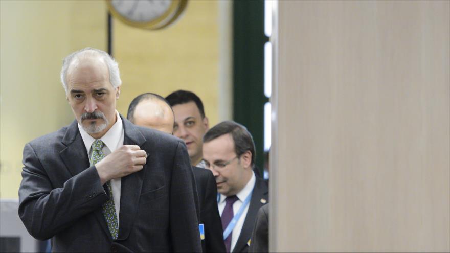 El representante permanente de Siria ante la Organización de las Naciones Unidas (ONU), Bashar al-Yafari.
