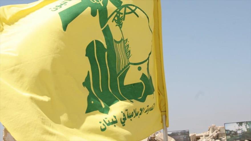 La bandera del Movimiento de Resistencia Islámica de El Líbano (Hezbolá).