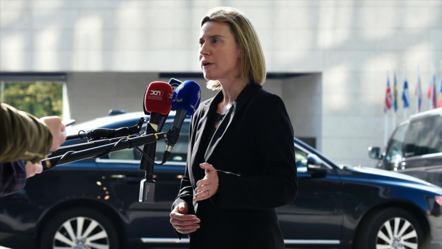 La jefa de la Diplomacia de la Unión Europea (UE), Federica Mogherini, 18 de abril de 2016.