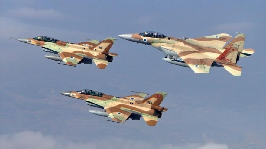 Cazas F-16 del ejército israelí.