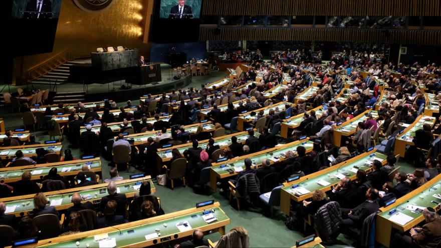 Una sesión de la Asamblea General de las Naciones Unidas (AGNU) en Nueva York, EE.UU.