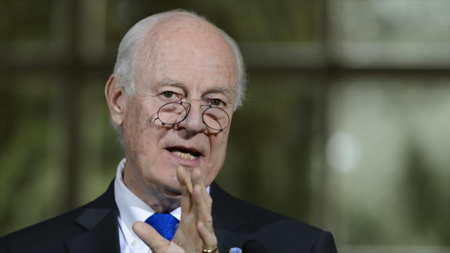 El enviado especial de la Organización de las Naciones Unidas (ONU) para Siria, Staffan de Mistura.