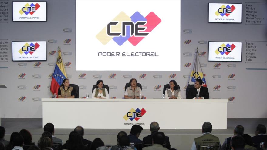 Una sesión del Consejo Nacional Electoral (CNE) de Venezuela.
