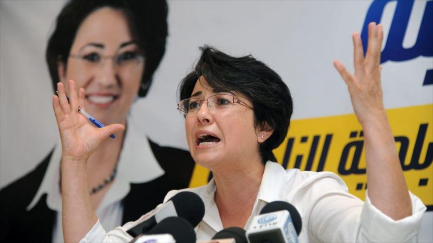 La diputada árabe del parlamento israelí, Hanin al-Zoabi.
