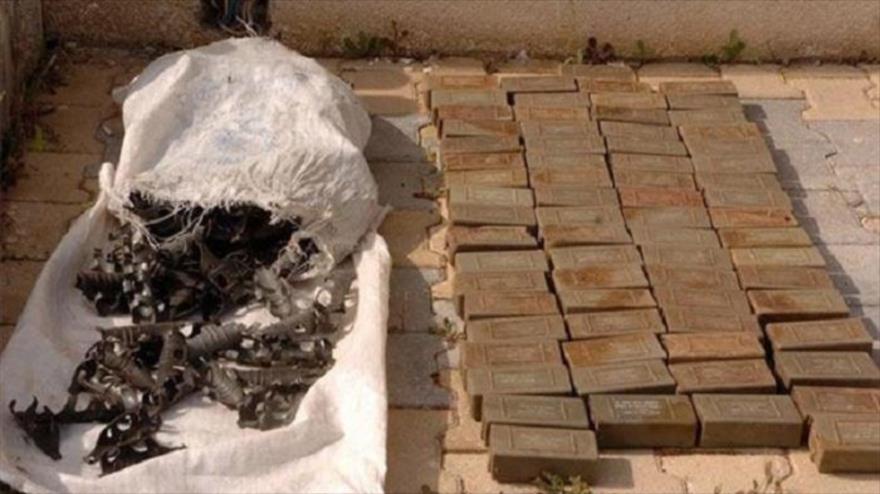Armamento de fabricación israelí, confiscado por el Ejército sirio.