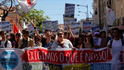 Trabajadores portugueses insisten en seguir su lucha por sus derechos