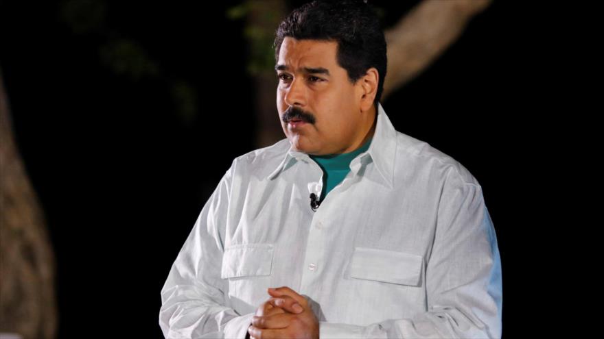 El presidente de Venezuela, Nicolás Maduro, en la edición número 55 de su programa semanal de televisión Contacto Con Maduro.