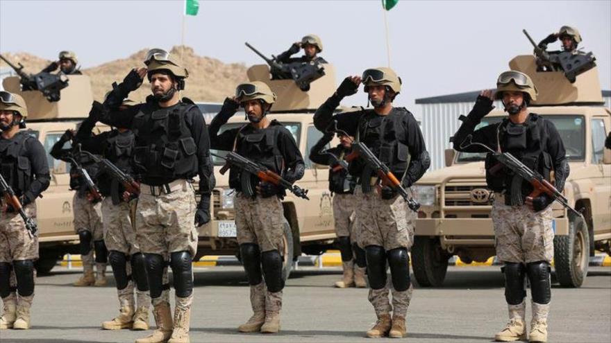 Soldados saudíes desplegados en el sur de Yemen.