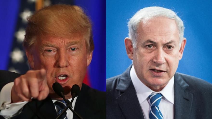 Donald Trump, precandidato a la Presidencia de EE.UU., y Benyamin Netanyahu, primer ministro del régimen de Israel.