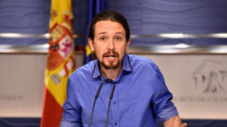 El secretario general del partido político español Podemos, Pablo Iglesias