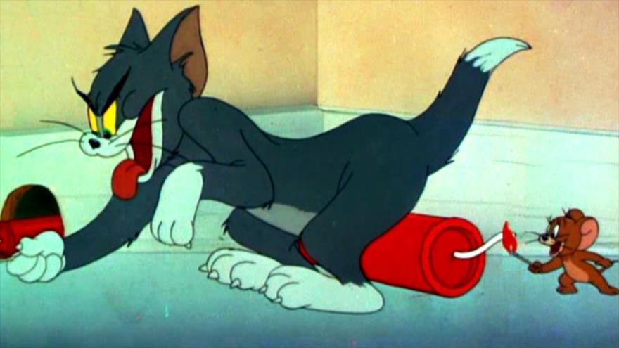 Un segmento de los famosos dibujos animados Tom y Jerry.