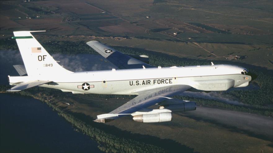 Un avión de reconocimiento estratégico RC-135W de Estados Unidos.