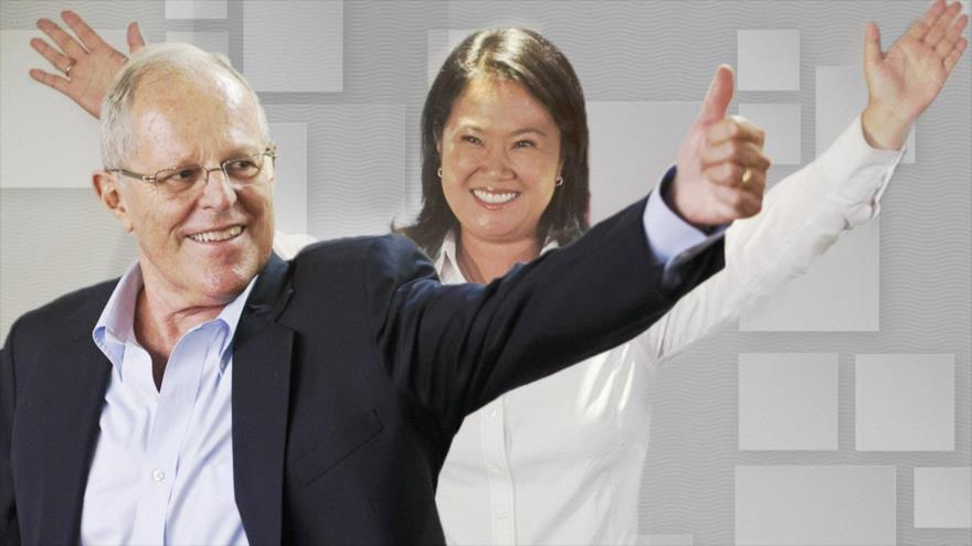 Los candidatos a la Presidencia de Perú: Keiko Fujimori (dcha.), por el partido Fuerza Popular, y Pedro Pablo Kuczynski, por el partido Peruanos por el Kambio (PPK).