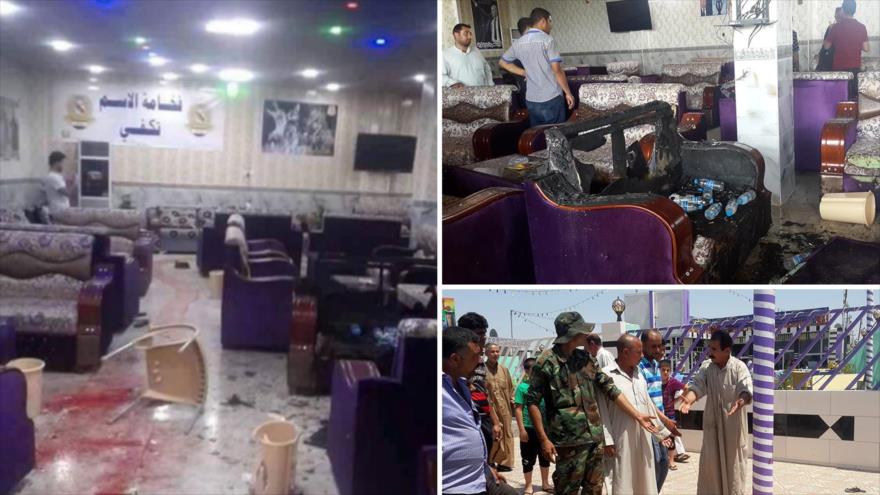 Ataque del grupo EIIL (Daesh, en árabe) a un club de los aficionados del equipo español de fútbol, Real Madrid, en Samarra, sita en el norte de Irak, 13 de mayo de 2016.