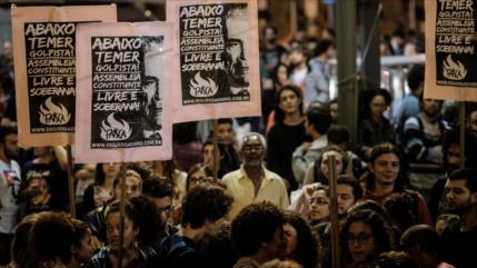 Brasileños no reconocen gobierno "ilegítimo" y "golpista" de Temer