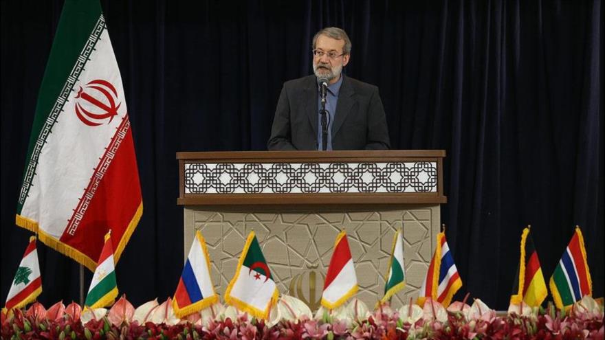 El presidente de la Asamblea Consultiva Islámica de Irán (Mayles), Ali Lariyani. 