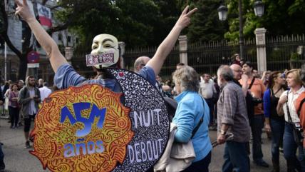Miles de indignados españoles marchan en el aniversario del 15M