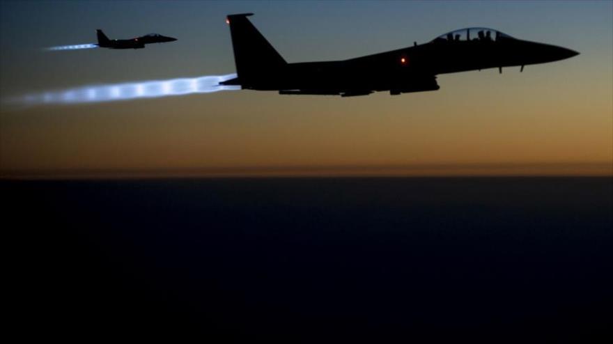 Aviones de combate de la coalición anti-EIIL.