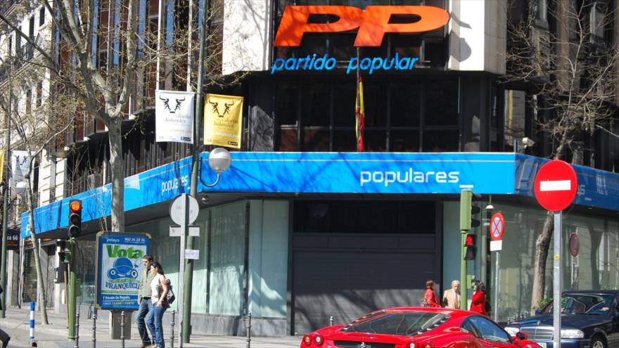 Sede del Partido Popular en Madrid, la capital de España.