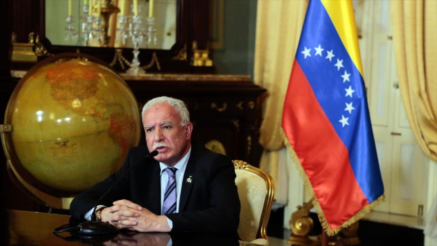 El canciller palestino, Riad al-Malki.